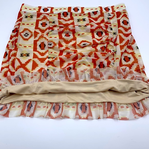 Free People Romi Ruched Mesh Skirt Size Large - Picture 4 of 13